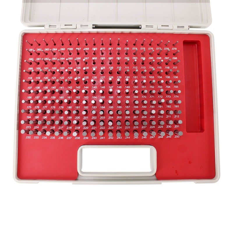 TEXALAN(R) Steel Pin Gage Set Minus Heat Treated with Storage Case M1 190pcs 0.061"-0.250" - Image 3